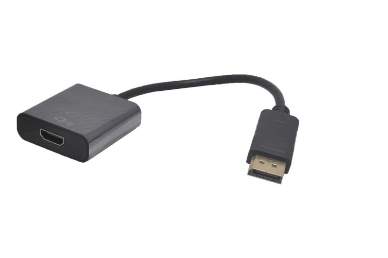 Переходник-адаптер DisplayPort "шт" - HDMI "гн" с кабелем 0.15м черный (DisplayPort to HDMI) 6-930