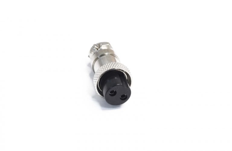 Разъем MIC 2P "гн" металл на кабель 1-561-2 D=16mm