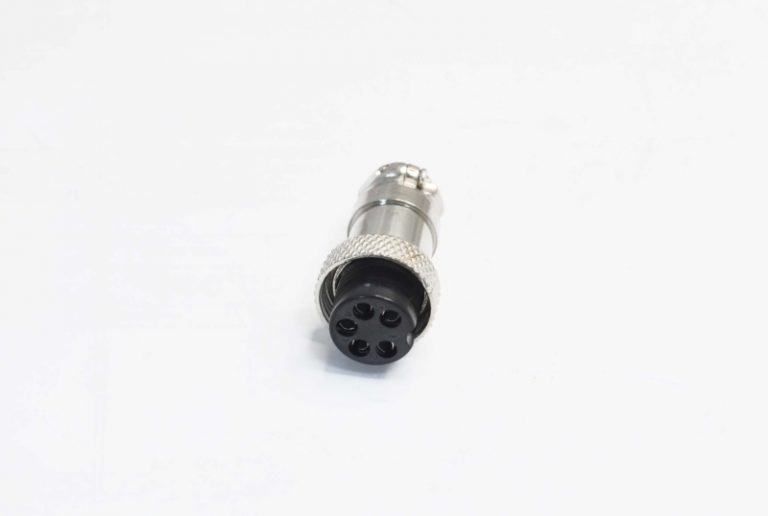 Разъем MIC 5P "гн" металл на кабель 1-561-5 D=16mm