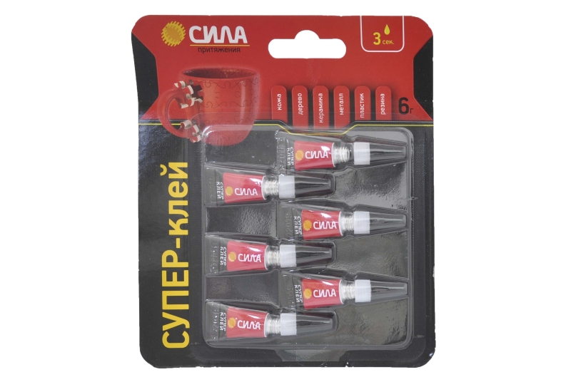Супер-клей "Сила" SBL1-6, 1гр.х6шт.
