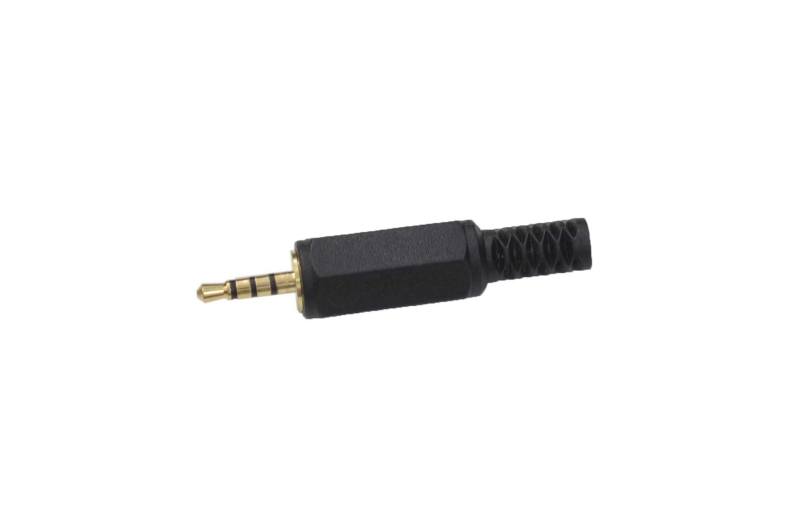 Разъем аудио 2.5mm "шт" 4C пластик gold 1-021G