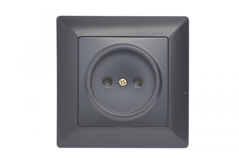 4-201-05 Intro Розетка 2P, 16А-250В, СУ,Solo, антрацит