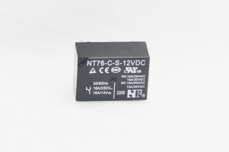 Реле NT76-C-S-12VDC Катушка 12V, одна группа (1C), 16А 22.0х12.0х16.0