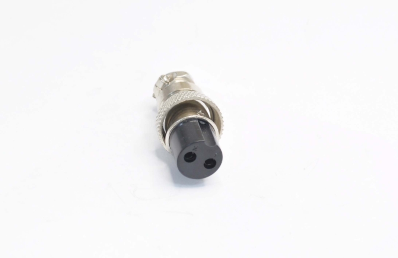 Разъем MIC 2P "гн" металл на кабель GX16 16M-2A D=16mm