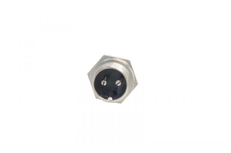 Разъем MIC 2P "шт" металл на корпус GX16 16M-2B D=16mm