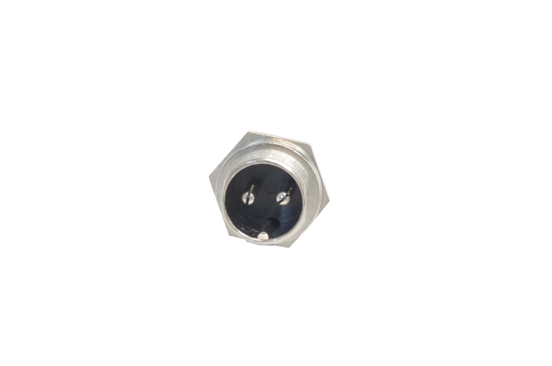 Разъем MIC 2P "шт" металл на корпус GX16 16M-2B D=16mm