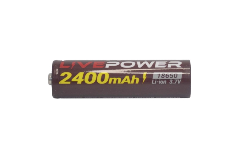 Аккумулятор 18650 LivePower LTE-32 2400mA (1900mA) 3.7V LI- ion (коричневый) с пином