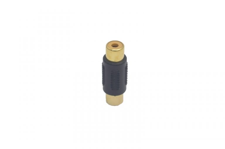 Переходник RCA "гн" - RCA "гн" пластик gold 2-270G