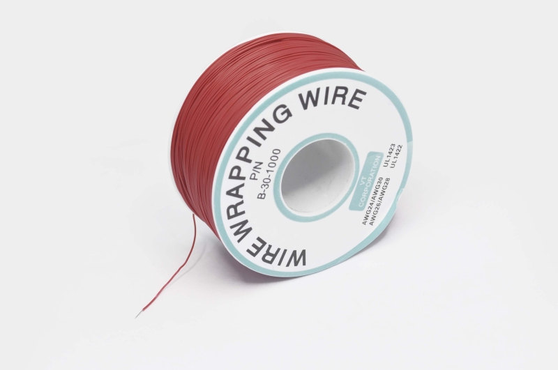 Кабель монтажный (30AWG P/N B-30-1000) 0.05mm красный