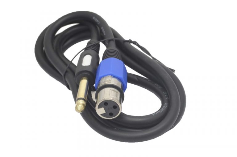 Шнур XLR 3P (CANON) "гн" - 6.35mm "шт" моно 1.5м 5-142-1.5
