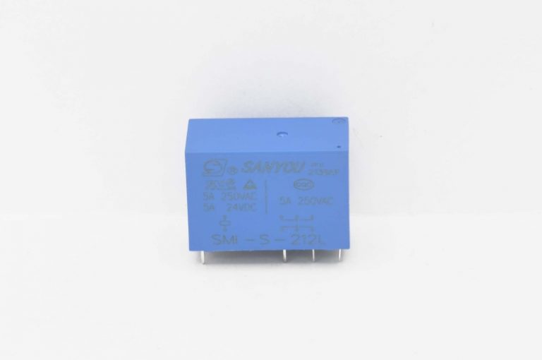 Реле SMI-S-212L (14F3) Катушка 12V, две группы (2C), 5А 29х12,6х20,6