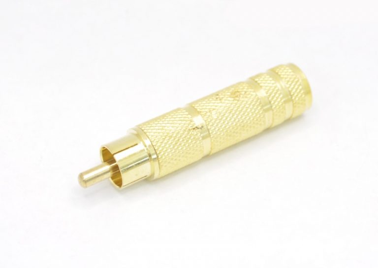 Переходник RCA "шт" - 6.3mm "гн" моно металл gold 2-254G