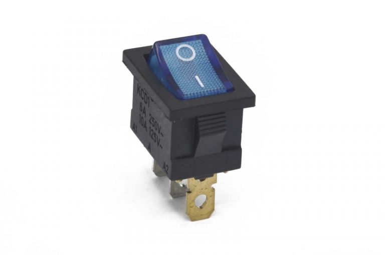 Переключатель KCD1-101-C3-BL On-Off синий 250V 3A (3c)