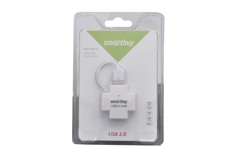 USB разветвитель SmartBuy 4USB белый SBHA-6900-W