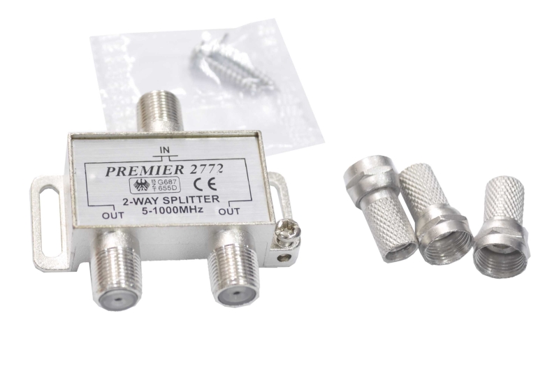 Splitter (разветвитель) на 2 TV 5-1000MHz + 3 F "шт" 4-822FC