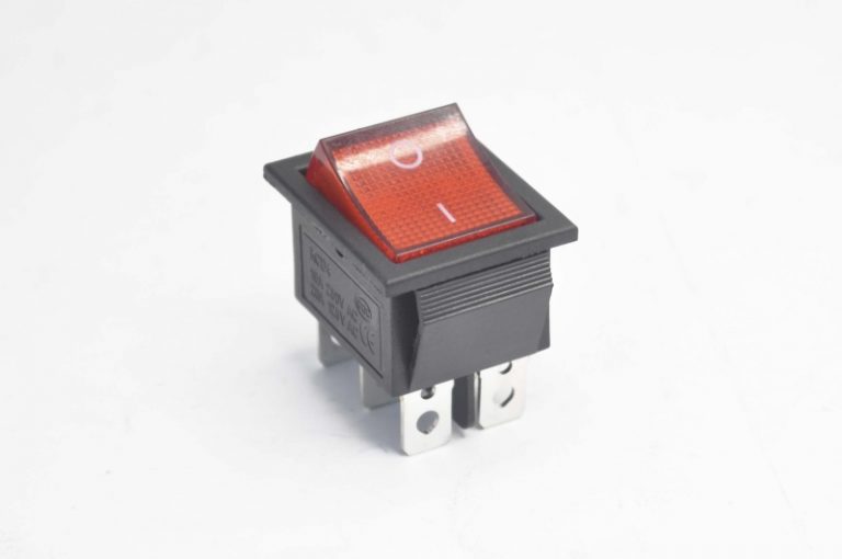 Переключатель KCD4-201N11CRKA On-Off красный 250V 16A (6c)