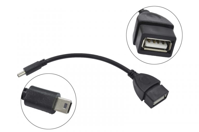 18853 Адаптер Walker USB 2.0 "гн" - mini USB "шт" OTG03, кабель 10см