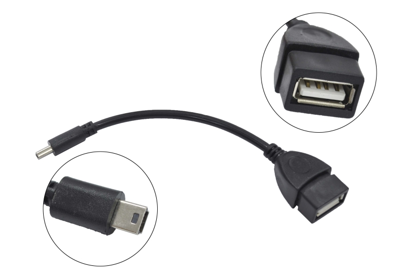 18853 Адаптер Walker USB 2.0 "гн" - mini USB "шт" OTG03, кабель 10см