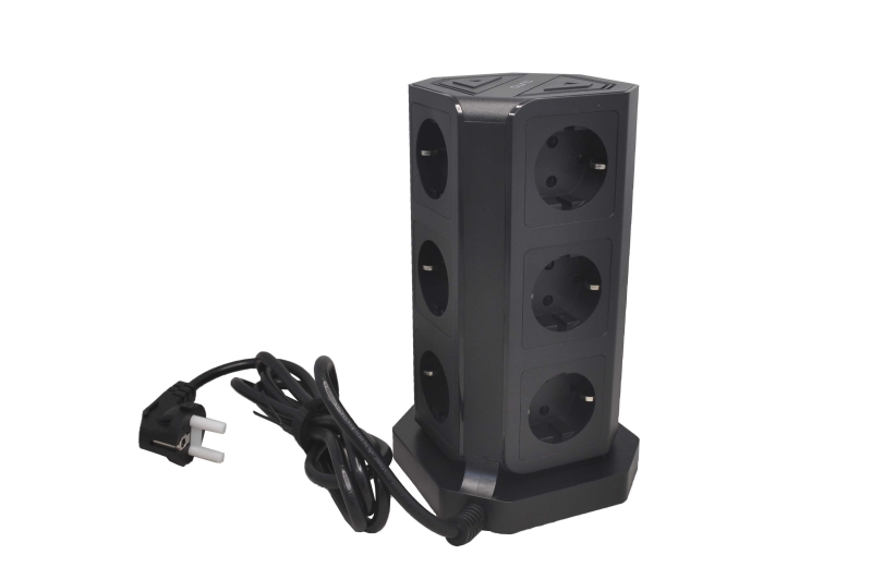 42086 Сетевой фильтр Qumo Power Tower Pro PD 8SP4U 9 розеток+4USB 2,0м