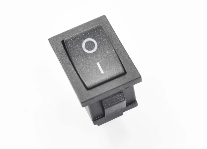 Переключатель KCD1-101-C3-B On-Off черный 250V 5A (2c) (107312)