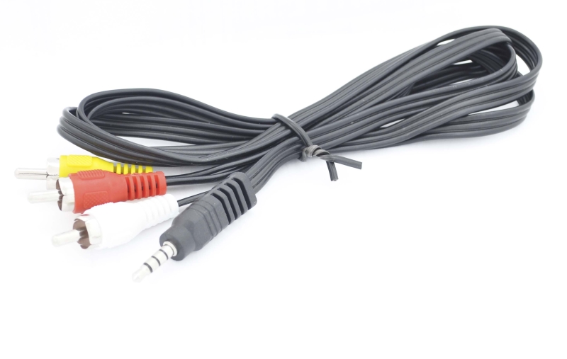 Шнур 3.5mm "шт" 4C - 3 x RCA "шт" 1.2м OT-AVC01