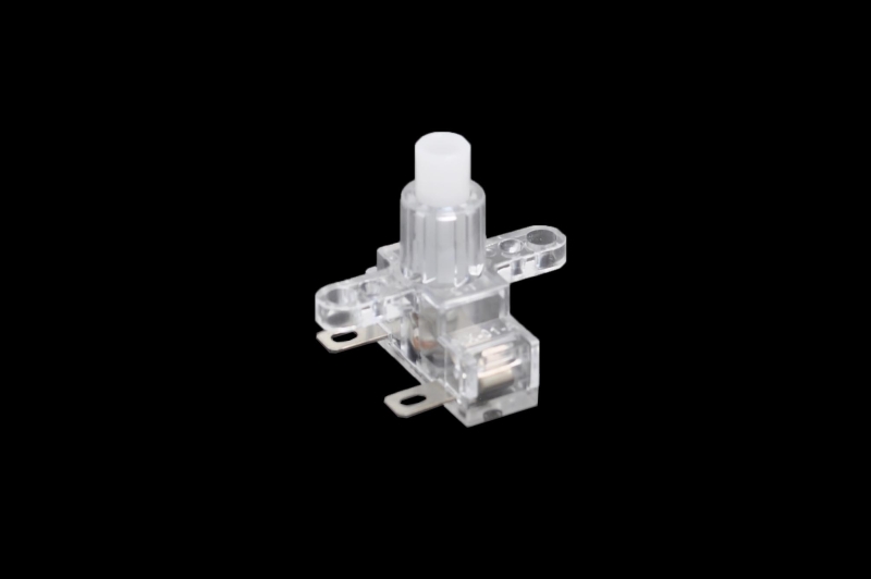 Кнопка PS001-A-1 250V 2A On-Off (с фиксацией) прозрачный