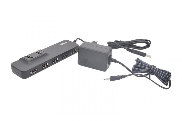 USB разветвитель Trust Oila 74USB черный