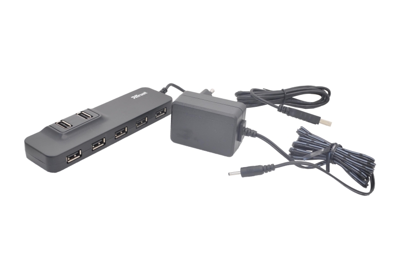 USB разветвитель Trust Oila 74USB черный