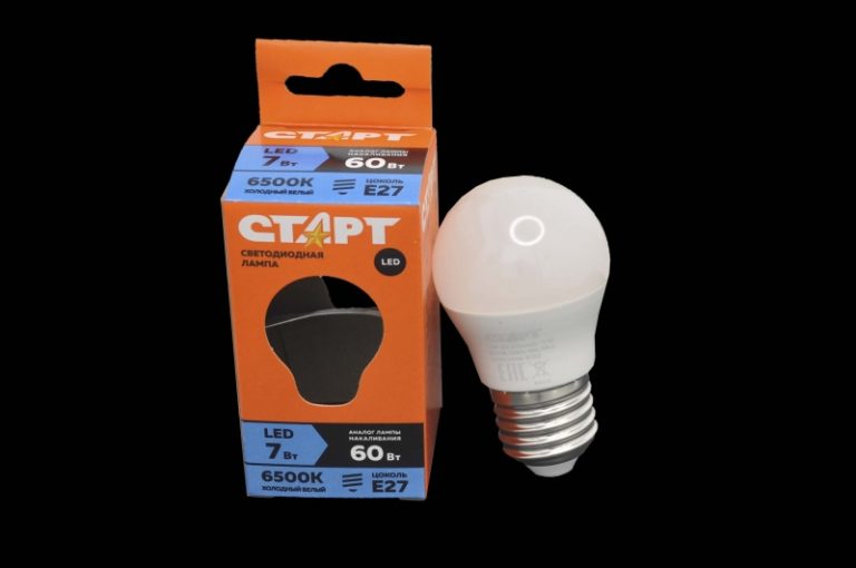 Лампа светодиодная Старт Eco LED Sphere 7W-E27-6500K