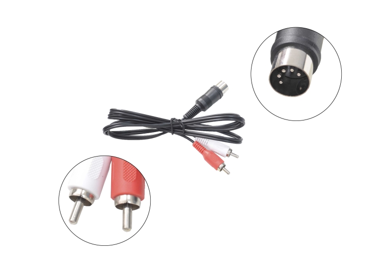 Шнур DIN 5-pin "шт" - 2 RCA "шт" 1.2м 17-2512-4